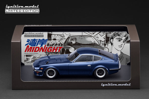 [IGNITION MODEL] 1:18 Nissan Fairlady Z (S30) Blue MIDNIGHT Devil's Z With Mr. Akio Asakura [IG3591]
