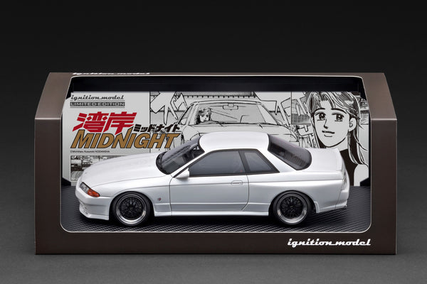 [IGNITION MODEL] 1:18 Nissan Skyline GT-R (R32) White MIDNIGHT Reina's R [IG3596]
