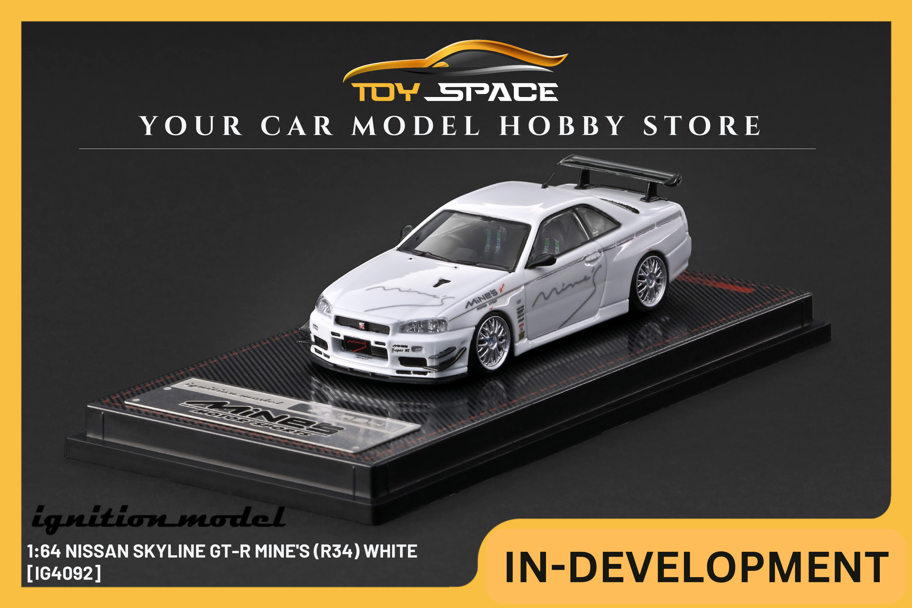 [IGNITION MODEL] 1:64 Nissan Skyline GT-R Mine's (R34) White [IG4092]