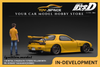 [IGNITION MODEL] 1:18 INITIAL D Mazda RX-7 (FD3S) Yellow With Mr. Keisuke Takahashi [IG3800]