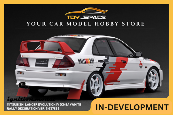 [IGNITION MODEL] 1:18 Mitsubishi Lancer Evolution IV (CN9A) White Rally Decoration Ver. [IG3786]