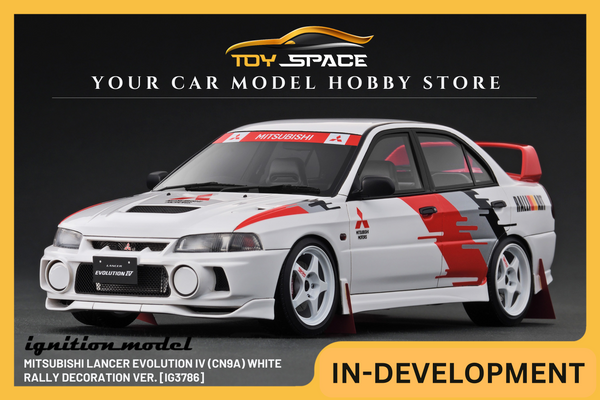 [IGNITION MODEL] 1:18 Mitsubishi Lancer Evolution IV (CN9A) White Rally Decoration Ver. [IG3786]
