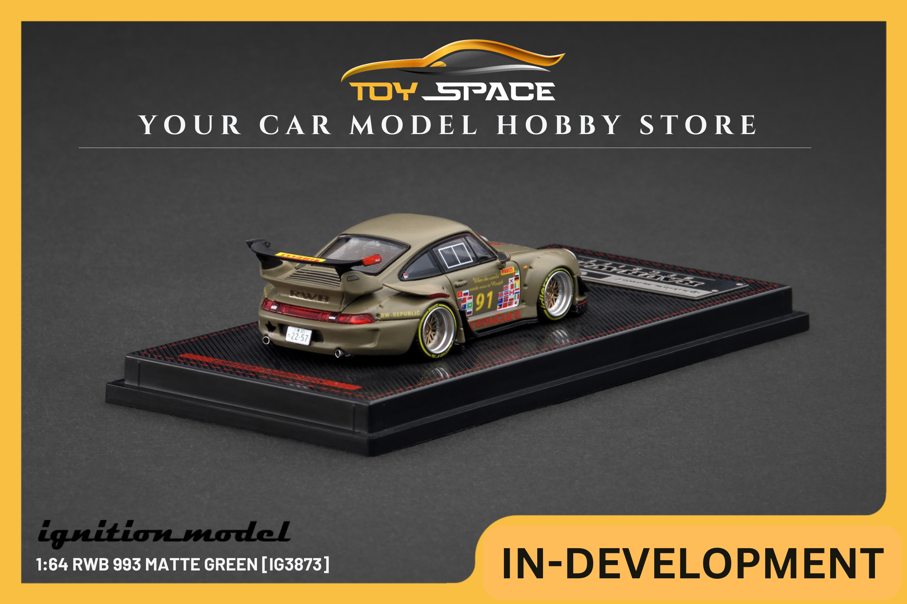 [IGNITION MODEL] 1:64 RWB 993 Matte Green [IG3873]