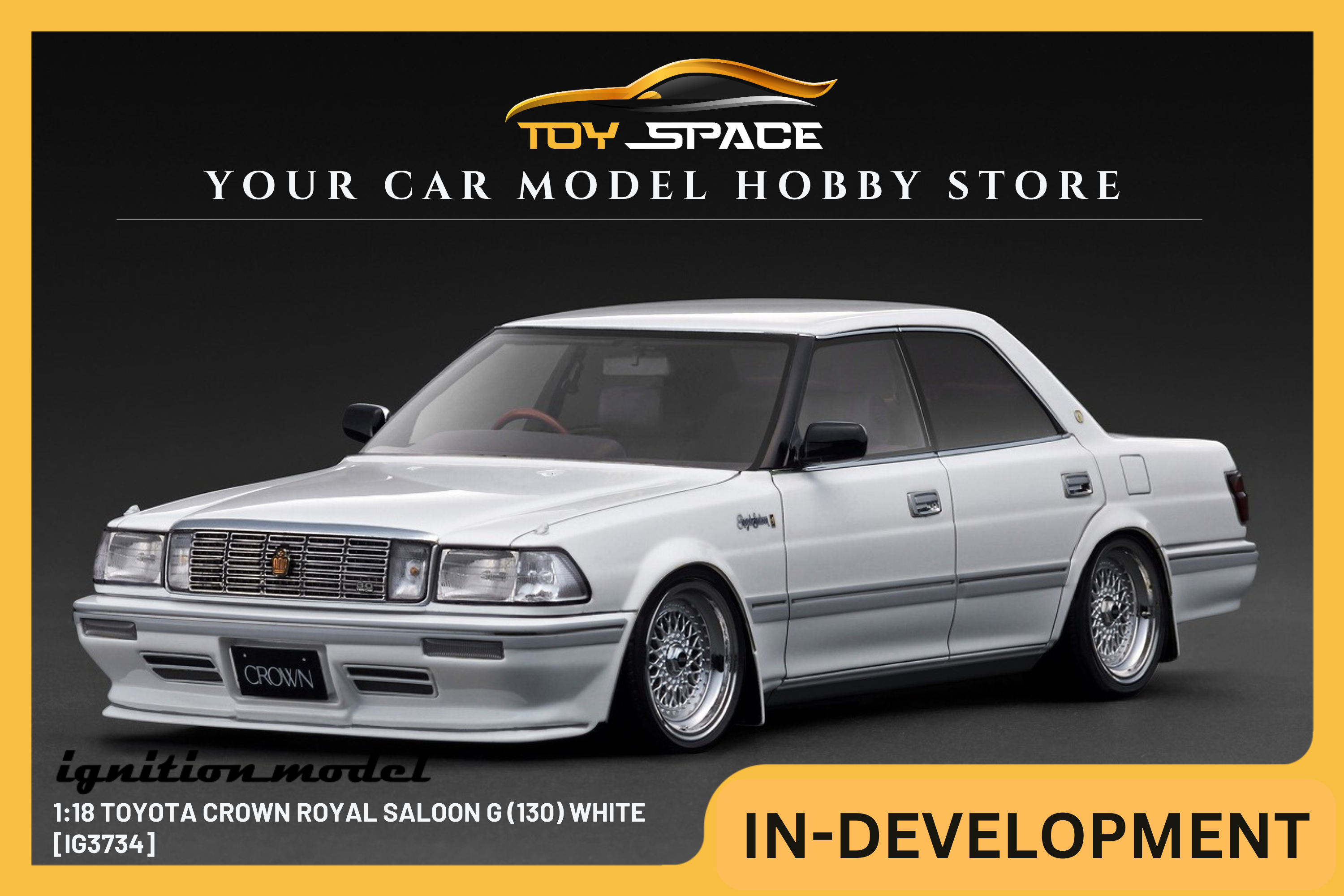 [IGNITION MODEL] 1:18 Toyota Crown Royal Saloon G (130) White [IG3734]