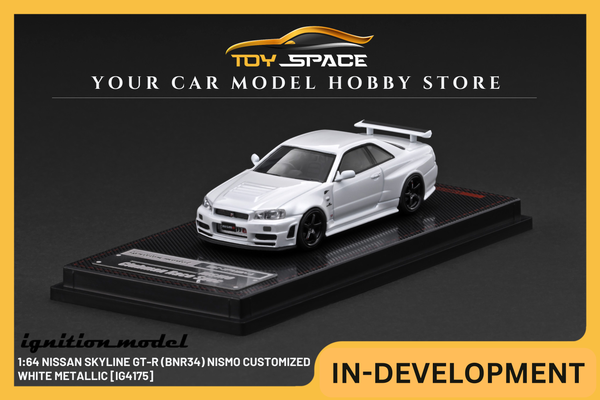 [IGNITION MODEL] 1:64 Nissan Skyline GT-R (BNR34) Nismo Customized White Metallic [IG4175]