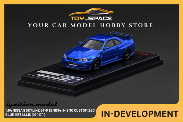 [IGNITION MODEL] 1:64 Nissan Skyline GT-R (BNR34) Nismo Customized Blue Metallic [IG4174]
