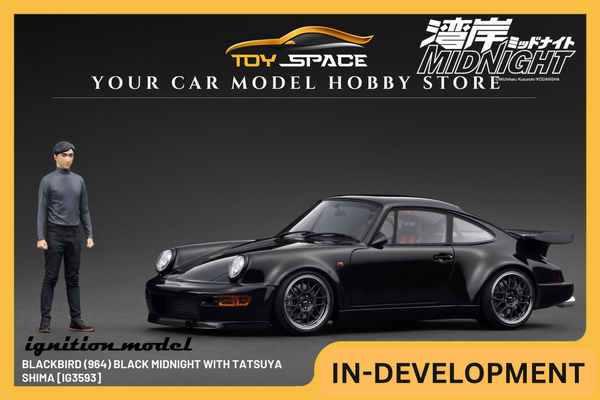 [IGNITION MODEL] 1:18 Blackbird (964) Black MIDNIGHT With Tatsuya Shima [IG3593]