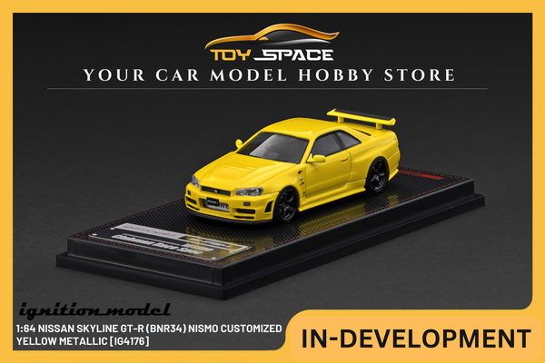 [IGNITION MODEL] 1:64 Nissan Skyline GT-R (BNR34) Nismo Customized Yellow Metallic [IG4176]