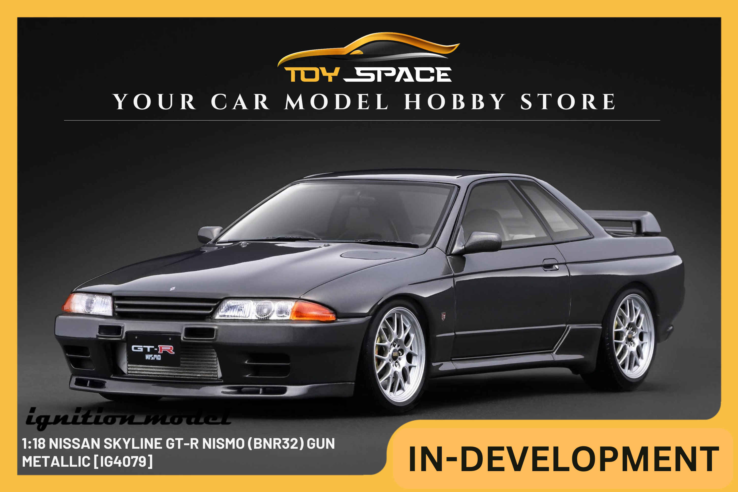 [IGNITION MODEL] 1:18 Nissan Skyline GT-R Nismo (BNR32) Gun Metallic [IG4079]