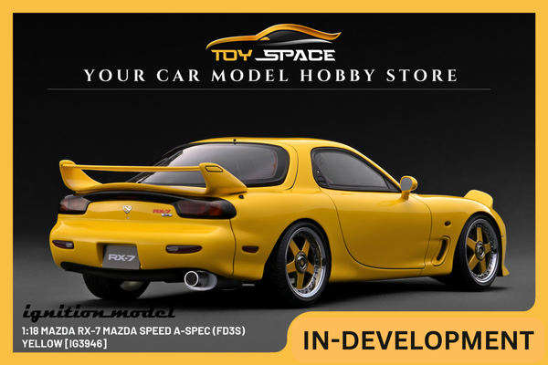 [IGNITION MODEL] 1:18 Mazda RX-7 Mazda Speed A-Spec (FD3S) Yellow [IG3946]
