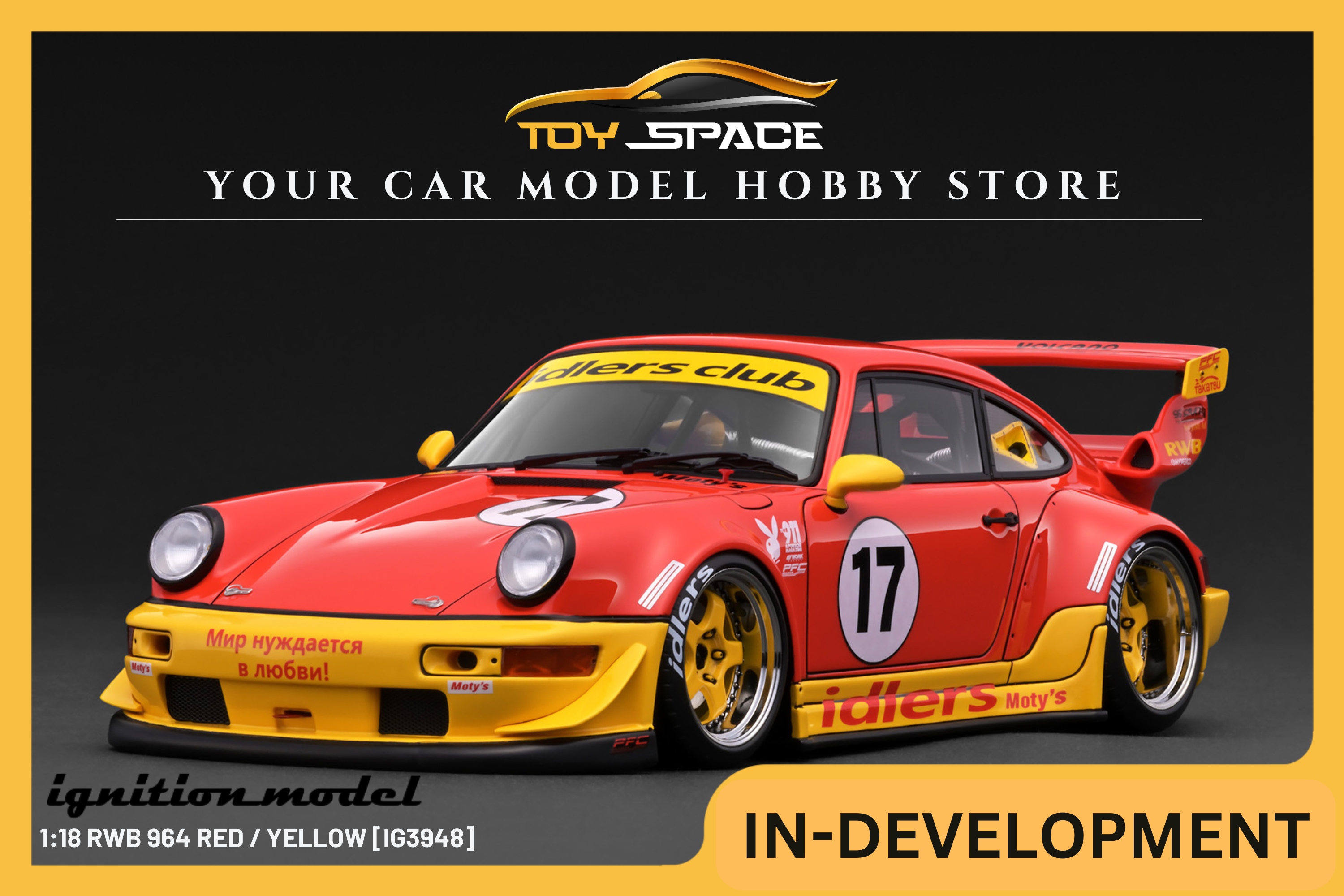 [IGNITION MODEL] 1:18 RWB 964 Red / Yellow [IG3948]
