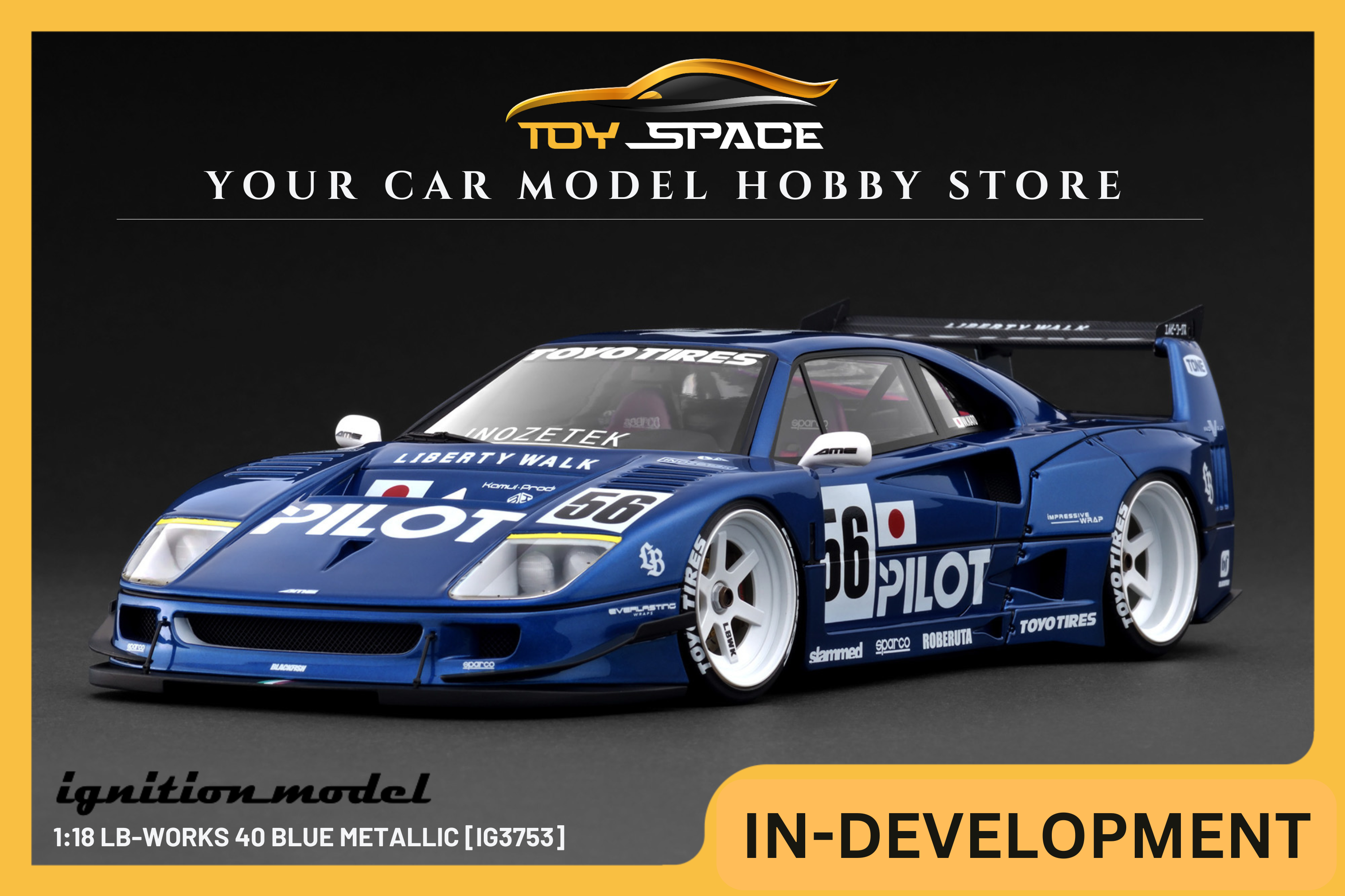 [IGNITION MODEL] 1:18 LB-Works 40 Blue Metallic [IG3753]