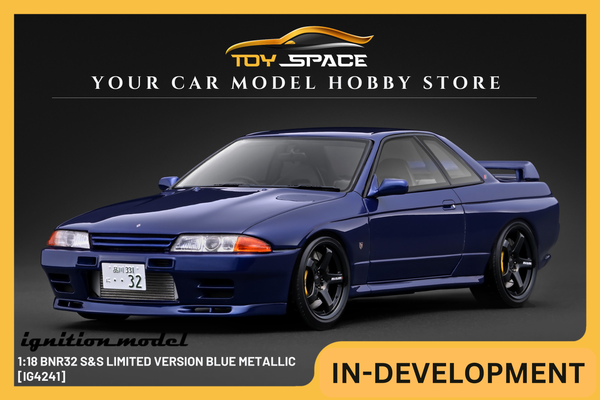 [IGNITION MODEL] 1:18 BNR32 S&S Limited Version Blue Metallic [IG4241] - Toy Space Diecast Online Store Singapore