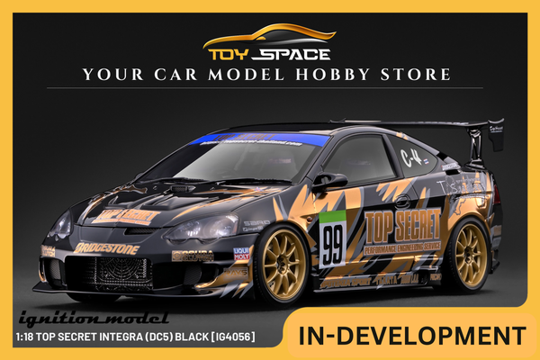 [IGNITION MODEL] 1:18 Top Secret Integra (DC5) Black [IG4056]