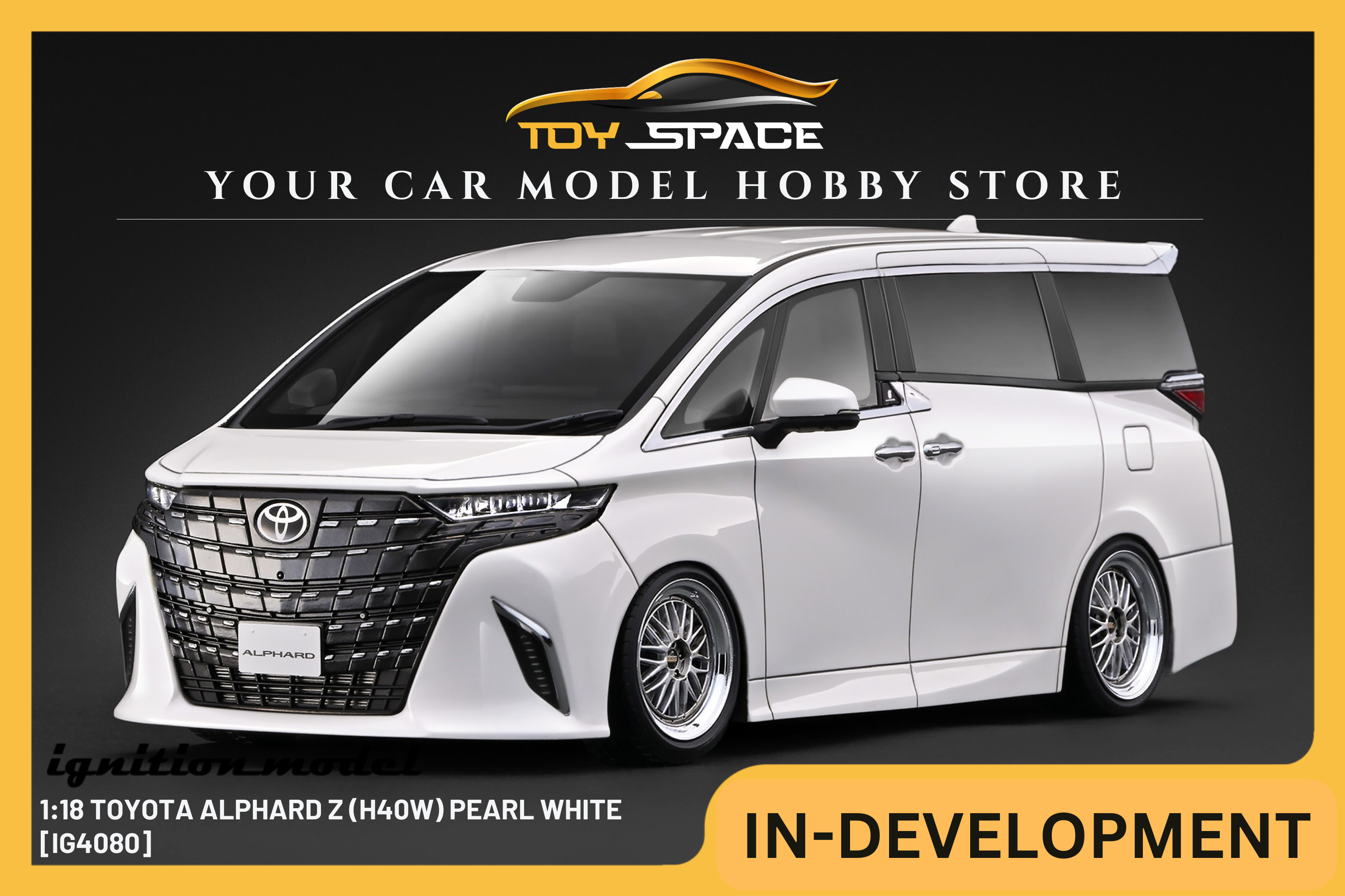 [IGNITION MODEL] 1:18 Toyota Alphard Z (H40W) Pearl White [IG4080]