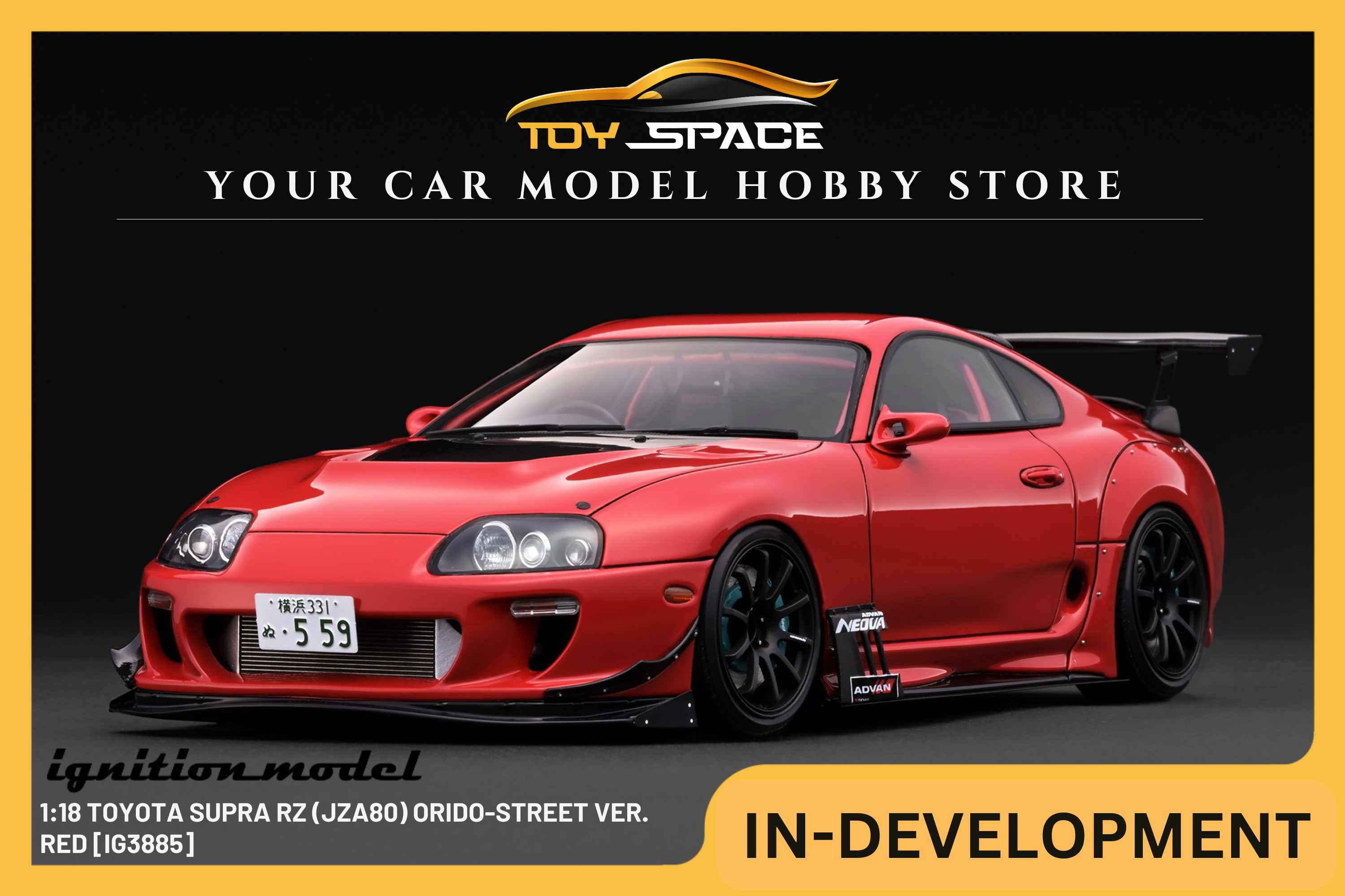 [IGNITION MODEL] 1:18 Toyota Supra RZ (JZA80) ORIDO-STREET Ver. Red [IG3885]