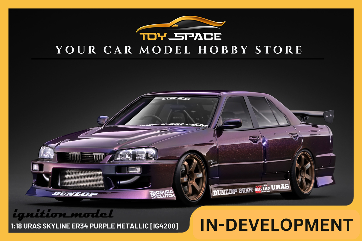 [IGNITION MODEL] 1:18 Uras Skyline ER34 Purple Metallic [IG4200]