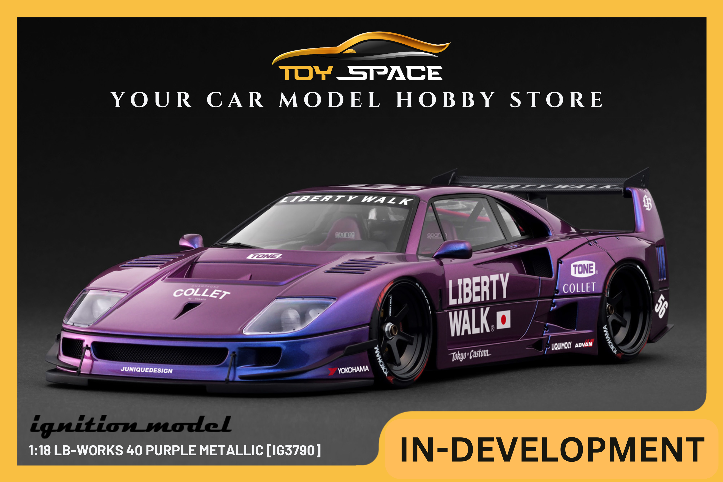 [IGNITION MODEL] 1:18 LB-Works 40 Purple Metallic [IG3790]