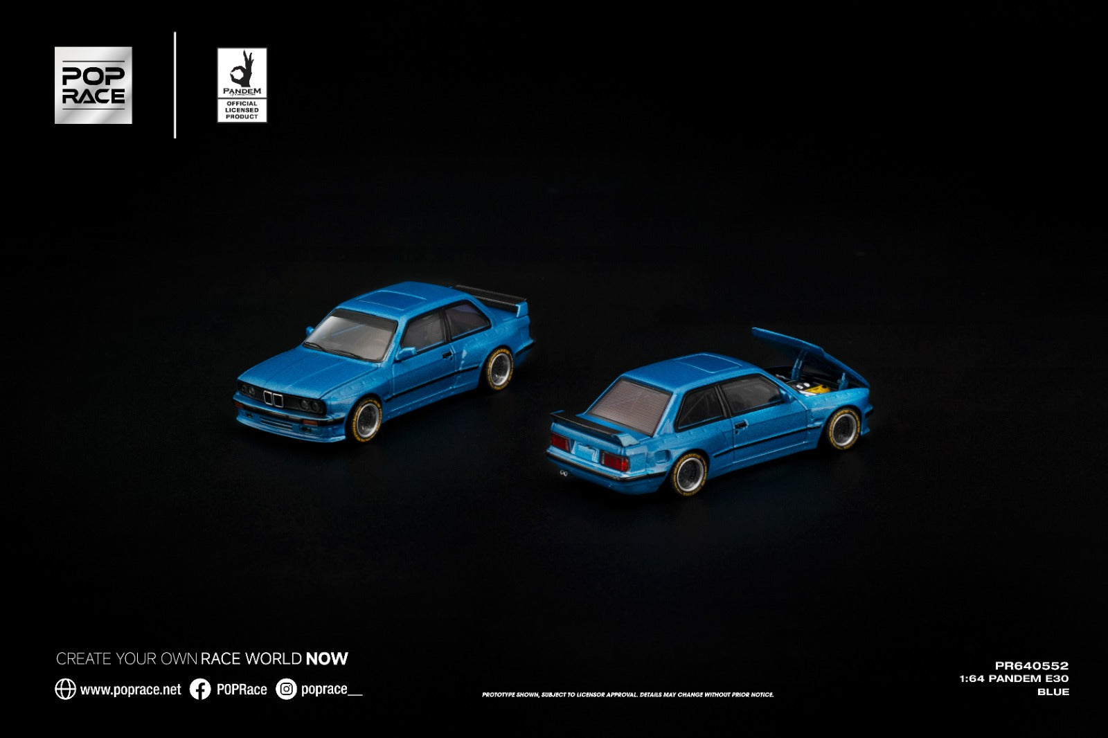 [POP RACE] 1:64 Pandem E30 Blue
