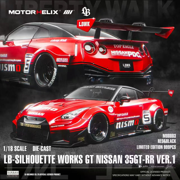 [MOTORHELIX] 1:18 LB-Silhouette 35GTR Red/Black