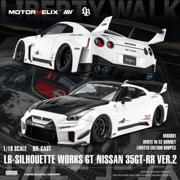 [MOTORHELIX] 1:18 LB-Silhouette 35GTR White