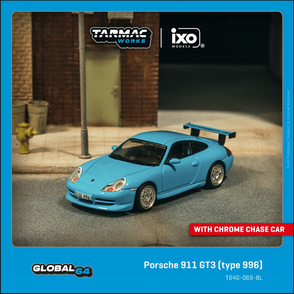 [TARMAC WORKS] 1:64 Porsche 911 GT3 (Type 996) Light Blue