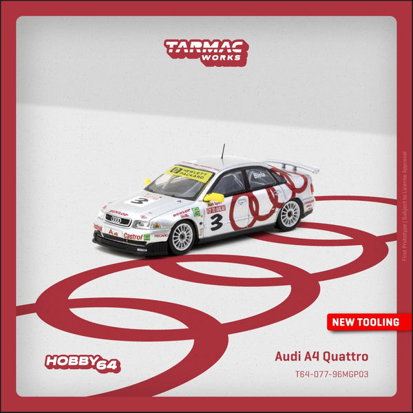 [TARMAC WORKS] 1:64 Audi A4 Quattro Macau Guia Race 1996 Winner Frank Biela