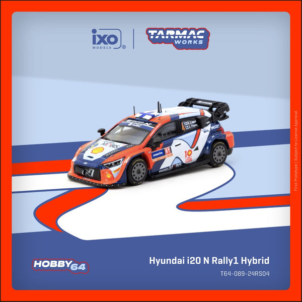 [TARMAC WORKS] 1:64 Hyundai i20 N Rally1 Hybrid Rally Sweden 2024 Winner Esapekka Lappi / Janne Ferm