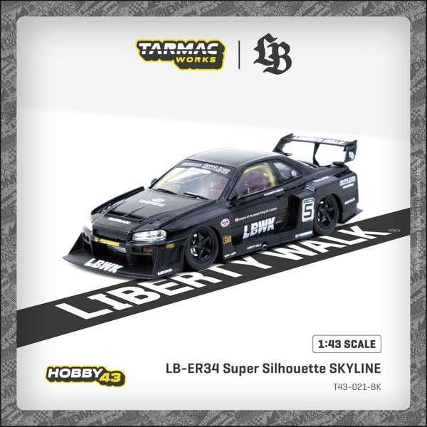 [TARMAC WORKS] 1:43 LB-ER34 Super Silhouette Skyline Black