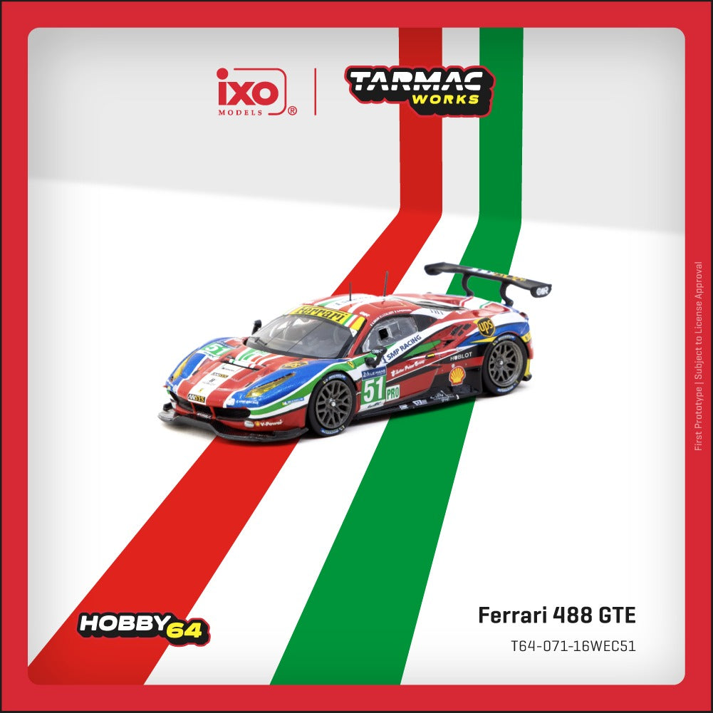 [TARMAC WORKS] 1:64 Ferrari 488 GTE 24h of Le Mans 2016 G. Bruni / J. Calado / A. Pier Guidi