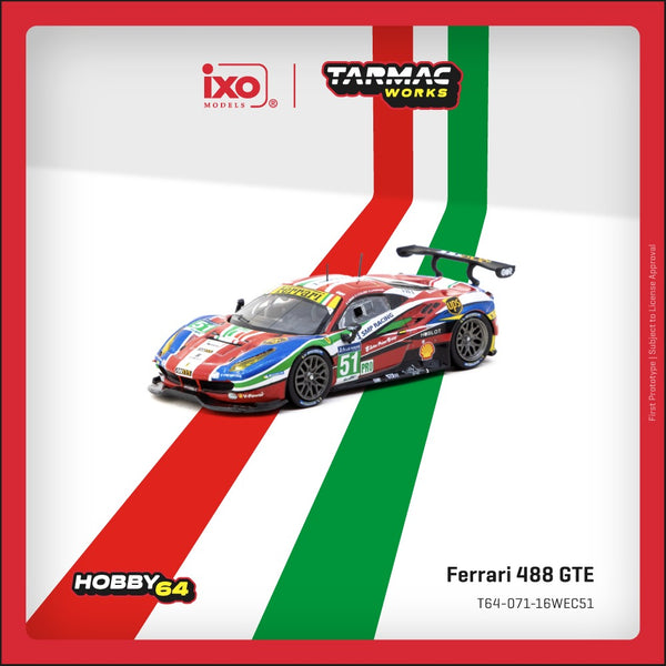 [TARMAC WORKS] 1:64 Ferrari 488 GTE 24h of Le Mans 2016 G. Bruni / J. Calado / A. Pier Guidi