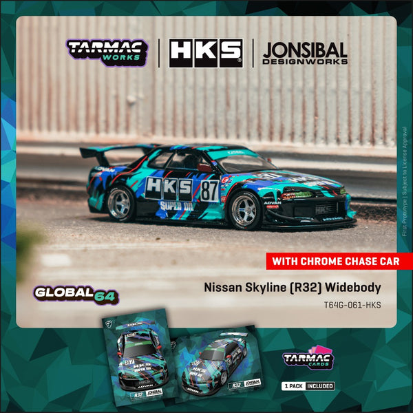 [TARMAC WORKS] 1:64 Nissan Skyline (R32) Widebody HKS