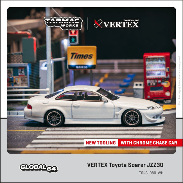 [TARMAC WORKS] 1:64 VERTEX Toyota Soarer JZZ30 White