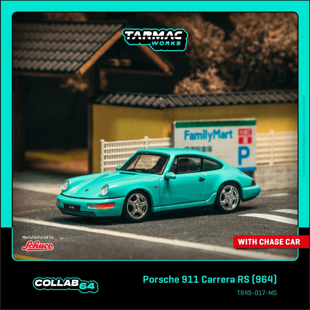 [TARMAC WORKS] 1:64 Porsche 911 Carrera RS (964) Mint Green