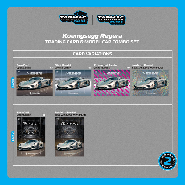 [TARMAC WORKS] 1:64 Koenigsegg Regera Silver Metallic / Blue Accents