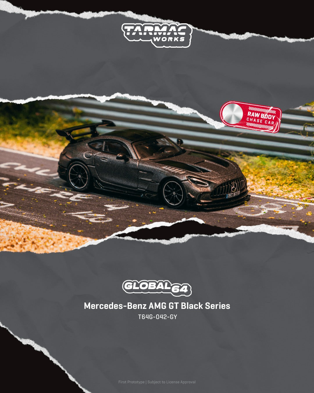 [TARMAC WORKS] 1:64 Mercedes-Benz AMG GT Black Series Grey