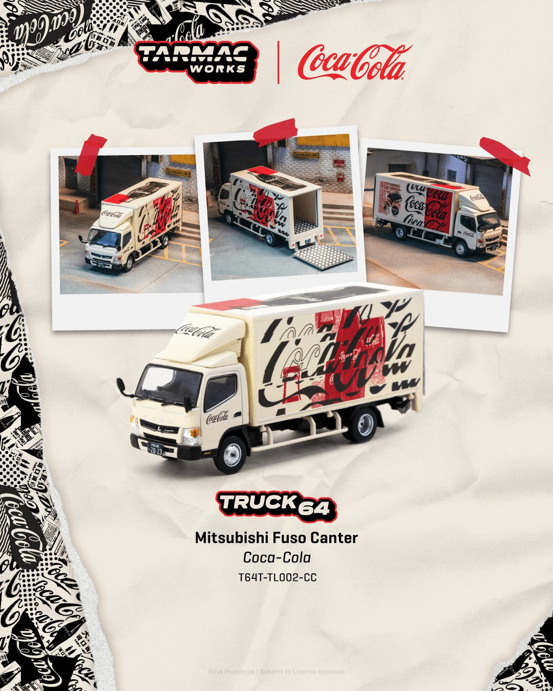 [TARMAC WORKS] 1:64 Mitsubishi Fuso Canter Coca Cola
