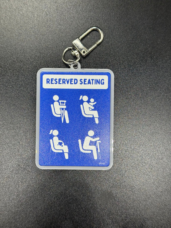 Reserved Seating Transport Icons Keychain