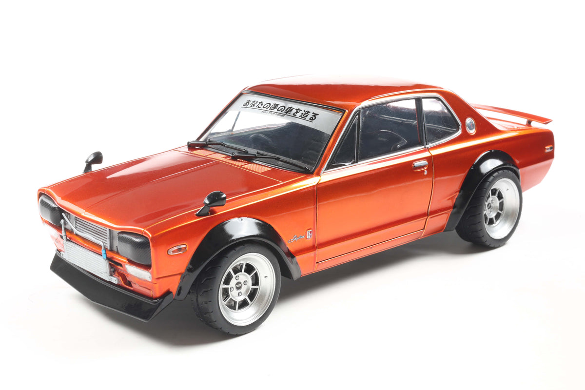 [SOLIDO] 1:18 Nissan Skyline (C10) Hakosuka Solido Works Orange Metallic 1970 - Toy Space Diecast Online Store Singapore