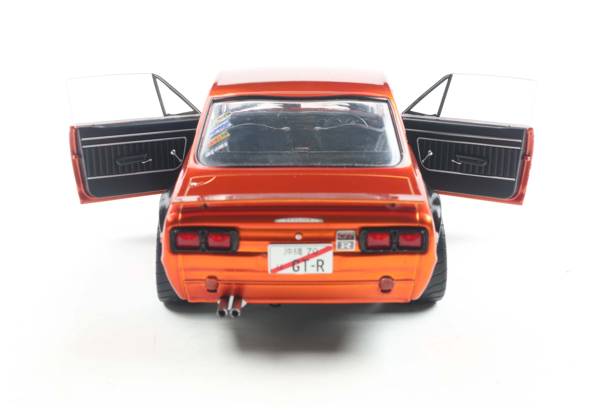 [SOLIDO] 1:18 Nissan Skyline (C10) Hakosuka Solido Works Orange Metallic 1970 - Toy Space Diecast Online Store Singapore