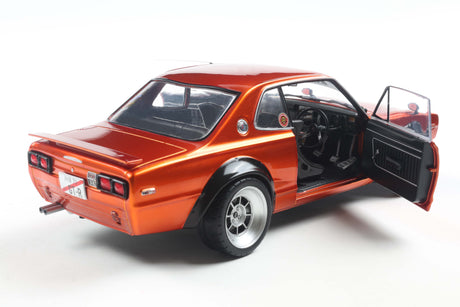 [SOLIDO] 1:18 Nissan Skyline (C10) Hakosuka Solido Works Orange Metallic 1970 - Toy Space Diecast Online Store Singapore