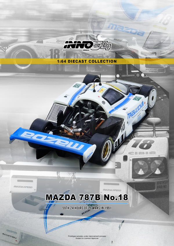 [INNO64] Mazda 787B No.18 59th 24 Hours Le Mans 1991 - Toy Space Diecast Online Store Singapore