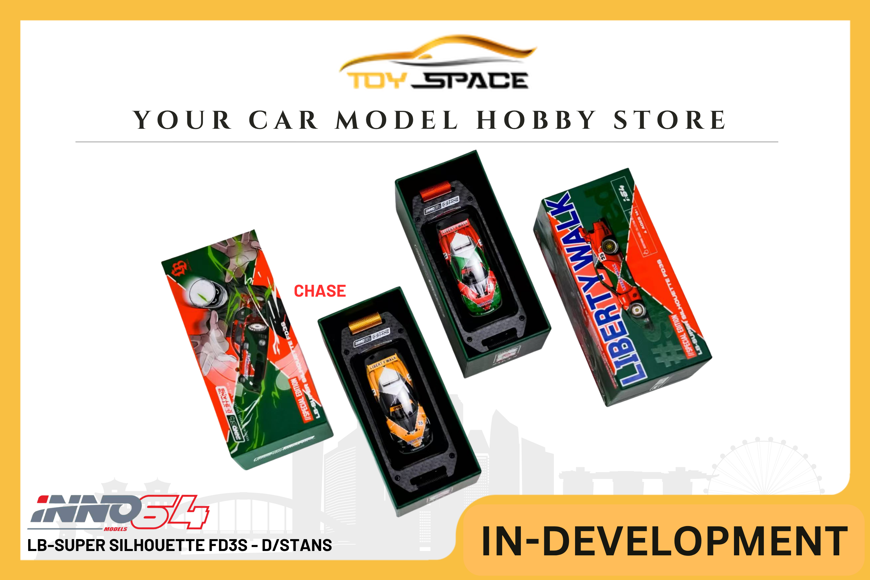 [INNO64] LB-Super Silhouette FD3S - D/STANS - Toy Space Diecast Online Store Singapore