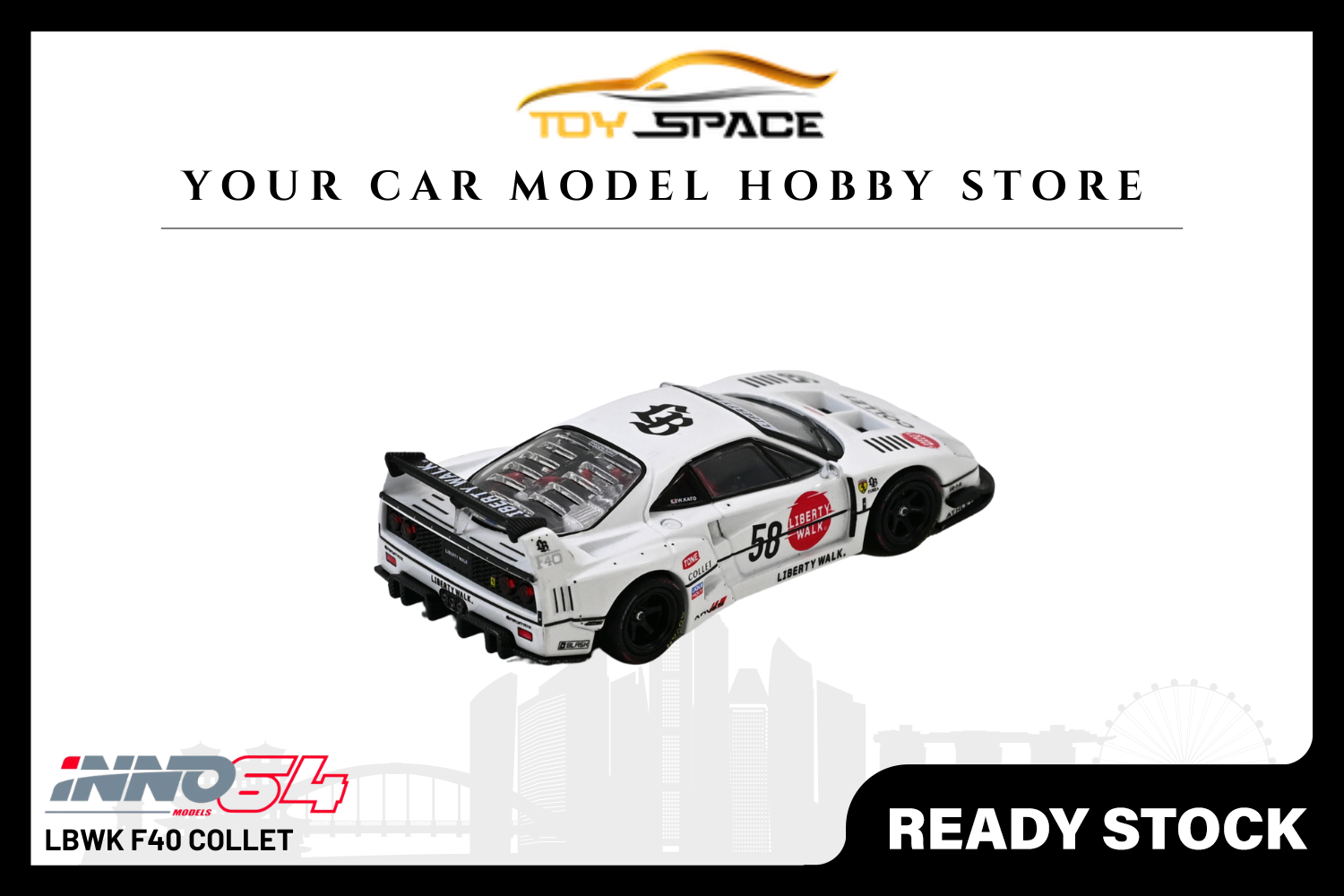 [INNO64] LBWK F40 Collet - Toy Space Diecast Online Store Singapore