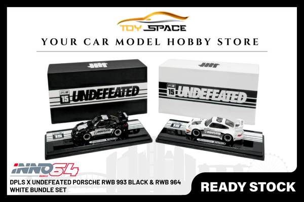 [INNO64] DPLS x UNDEFEATED Porsche RWB 993 Black & RWB 964 White Bundle Set
