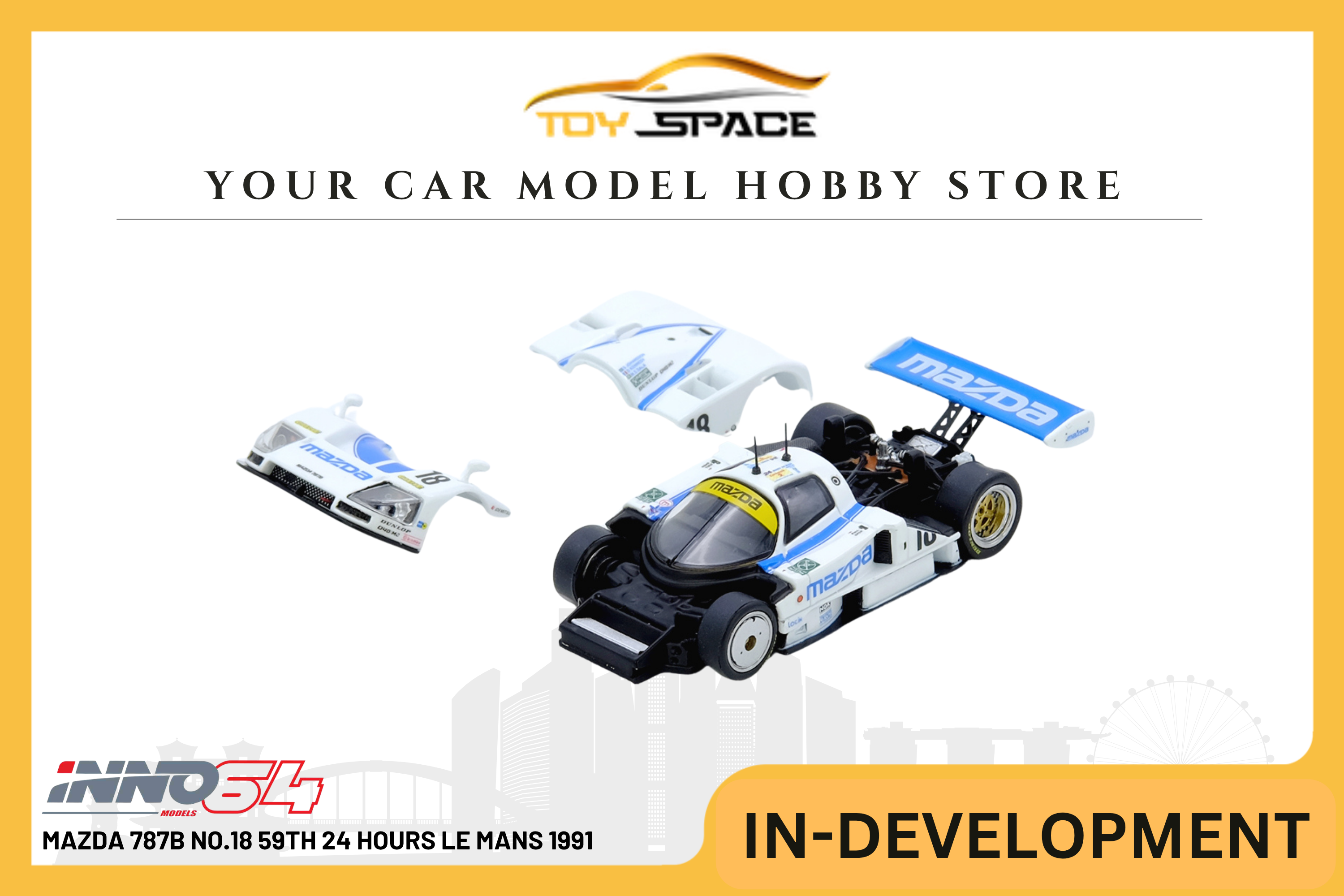 [INNO64] Mazda 787B No.18 59th 24 Hours Le Mans 1991 - Toy Space Diecast Online Store Singapore