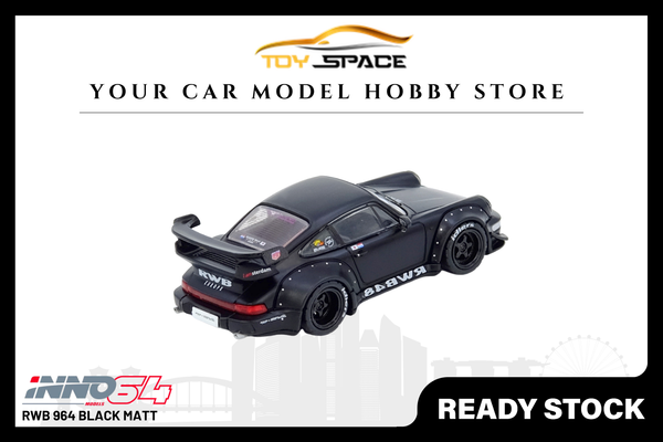 [INNO64] RWB 964 Black Matt - Toy Space Diecast Online Store Singapore
