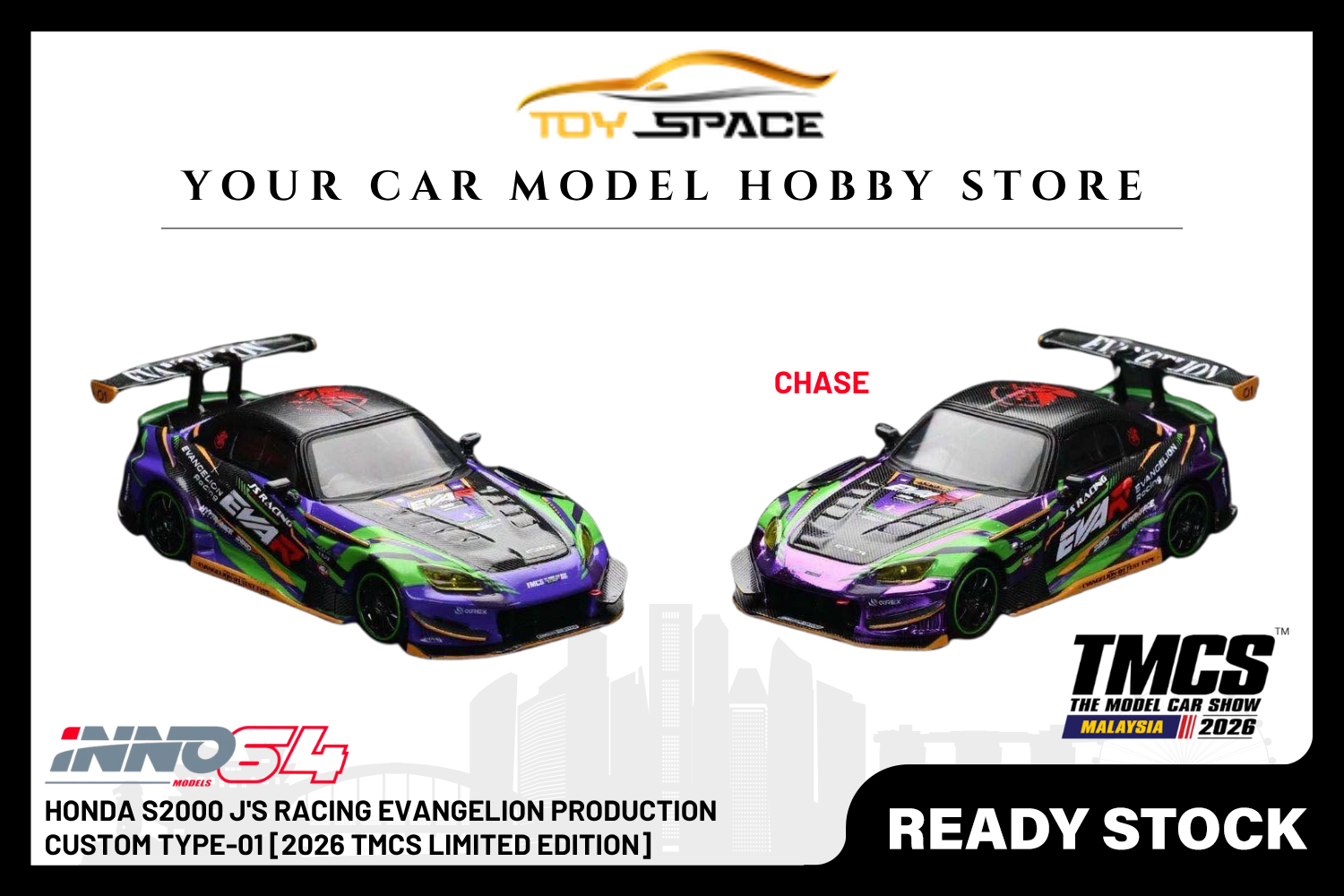 [INNO64] Honda S2000 J's Racing Evangelion Production Custom Type-01 [2026 TMCS Limited Edition]