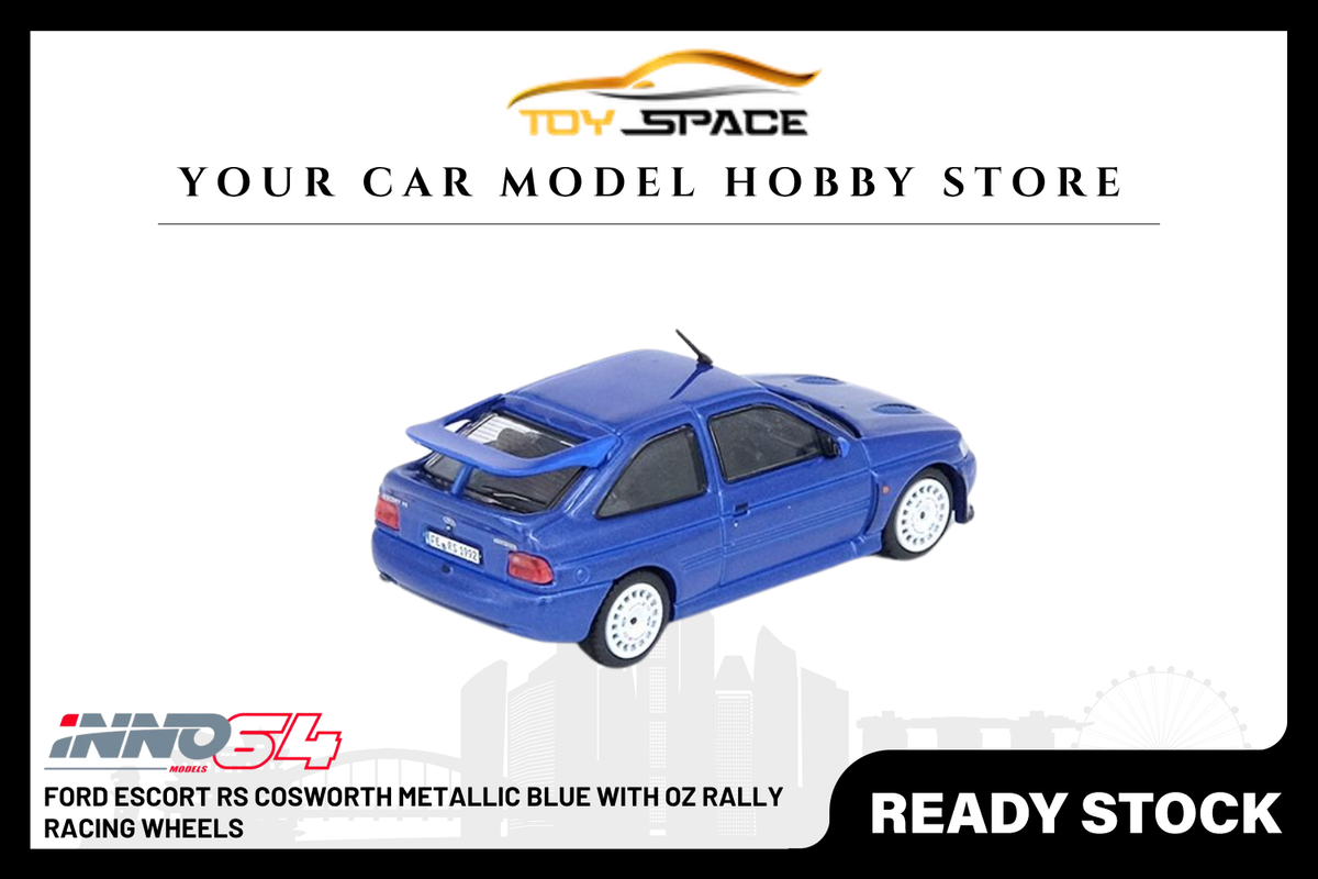 [INNO64] Ford Escort RS Cosworth Metallic Blue With OZ Rally Racing Wheels