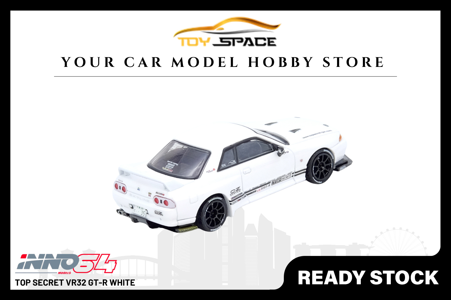 [INNO64] Top Secret VR32 GT-R White - Toy Space Diecast Online Store Singapore